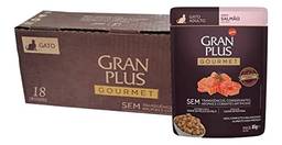 Ração Úmida GranPlus Gourmet Gatos Adultos Salmão 85g - Pack com 18 unidades