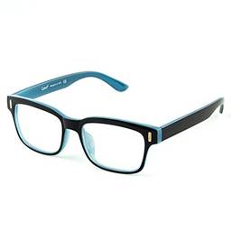 Óculos Cyxus Óculos de Bloqueio de Luz Azul Peso-leve Óculos de Jogo de Computador de Filtro Raio Azul (8084T54,Azul Preto)
