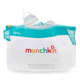 Munchkin Sacos de esterilizador Jumbo para micro-ondas, 180 usos, pacote com 6, elimina até 99,9% das bactérias comuns, branco, grande (20,32 cm x 35,56 cm)