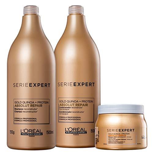 Kit L'Oréal Professionnel Serie Expert Absolut Repair Gold Quinoa + Protein Salon Trio (3 Produtos)