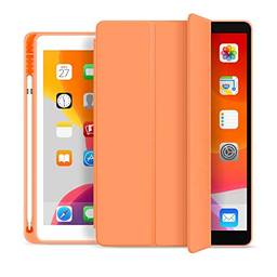 Capa Novo iPad 7a, 8a e 9a Geração 10.2? WB Premium Slim Antichoque com Compart. para Pencil Laranja