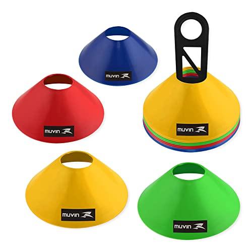 Half Cone de Marcação de Plástico - Kit com 12 - Azul/amarelo/vermelho/verde - Muvin