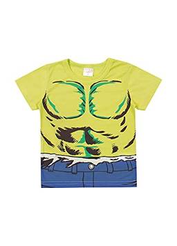 Camiseta Manga Curta Hulk, Meninos, Marlan, Limonada, PB