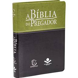 A Bíblia do Pregador - Capa em couro sintético, verde claro e verde escuro: Almeida Revista e Atualizada (ARA)