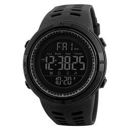 Romacci Relógio masculino esportivo contagem regressiva duplo relógio despertador cronógrafo digital 50M à prova d'água Relogio masculino