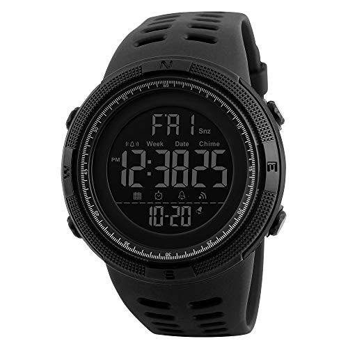 Tomshin Relógio masculino esportivo contagem regressiva duplo relógio despertador cronógrafo digital 50M à prova d'água Relogio masculino