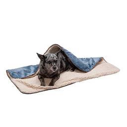 Furhaven Cobertor de cachorro felpudo e sherpa médio impermeável e auto-aquecido, lavável - jeans confortável, médio