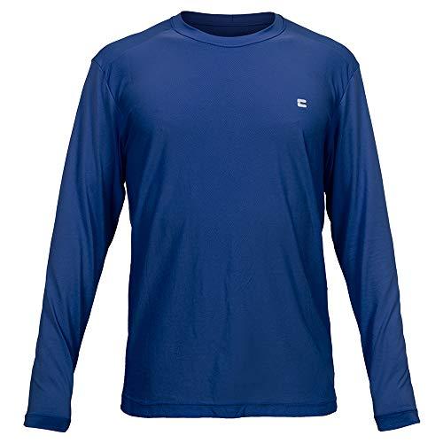 Camiseta Active Fresh Ml - Masculino Curtlo G Azul Escuro