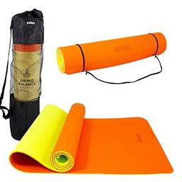 ARIMO Tapete Yoga Mat Antiderrapante TPE Ecológico Biodegradável Todos Os Tipos de Yoga/Pilates 181 x 61 cm x 6 mm (Pitanga)