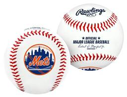 Bola de Beisebol com Logotipo MLB New York Mets Team, oficial, branco