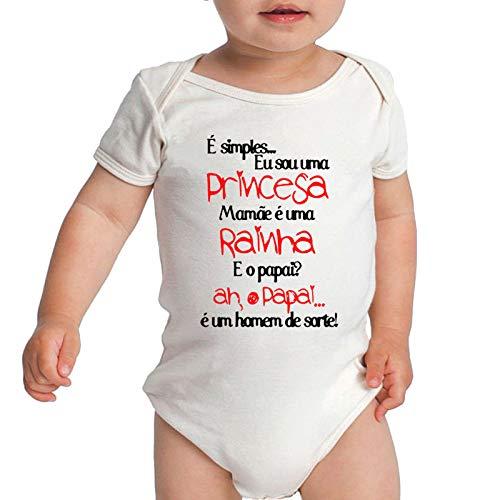 Body Criativa Urbana Bebê Frases Engraçadas Papai de Sorte Pai Branco M