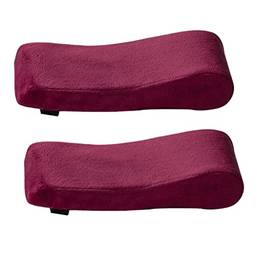 LOVIVER Almofadas de de braço de cadeira (2 pacote) espuma de memória para casa/escritório cadeira braço capa computador gaming cadeira almofada lavável, Vinho Tinto