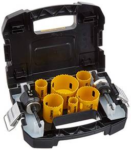DEWALT Hole Saw Kit, Standard Electrician's Set, Bi-Metal (D180002) , Yellow