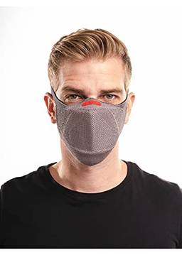Máscara Fiber Knit SPORT PRO (Cinza, G) - Kit com acessórios