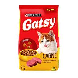 Purina Ração GATSY Gatos Adultos Carne 1kg