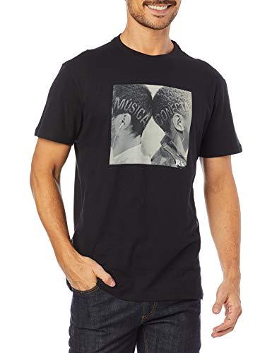 Camiseta Estampada Música Conecta Heads, Reserva, Masculino, Preto, G