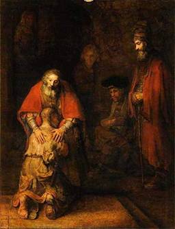 O Retorno do Filho Pródigo de Rembrandt - 75x97 - Tela Canvas Para Quadro