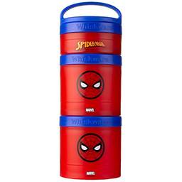 Whiskware Recipientes Marvel para crianças e crianças 3 lanches empilháveis para escola e viagem, 2 1/3, ícone do Homem-Aranha