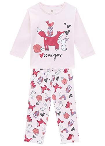 Pijama Blusa e Calça, Meninas, Pijamas, Rosa Seco, 10