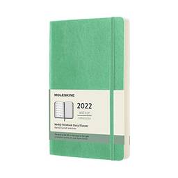 Moleskine 2022 Weekly Planner, 12m, Large, Ice Green, Soft Cover (5 X 8.25)