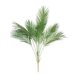 Garneck Plantas de palmeiras artificiais, folhas, 5 galhos, falsos, grandes tropicais, folhas de palmeira, imitação, samambaias, decoração de festa de casamento, verde