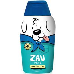 Zau Pets Shampoo para Cachorro 2 em 1 - Shampoo e Condicionador Natural Sem Silicone - Banho Seguro Para Seu Pet - Fragrância Suave de Algodão - 500 ml