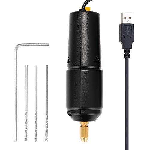 Romacci Z-U36 Mini furadeira elétrica portátil USB perfurador 5V poder ferramenta pequena de moagem para joias resina pérola faça você mesmo