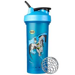 BlenderBottle Garrafa agitadora clássica V2 da Liga da Justiça Perfeita para Shakes de Proteína e Pré-Treino, 800 ml, Batman Retrô