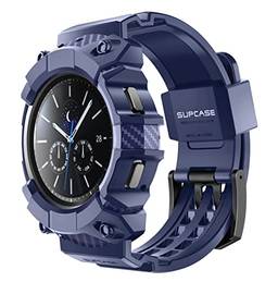 Pulseira Capa da série SUPCASE [Unicorn Beetle Pro] para Galaxy Watch 4 Classic [46 mm] 2021, Estojo protetor resistente com alças (Azul)