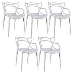 Kit - 5 x Cadeiras Allegra - Cinza claro