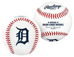 Rawlings Bola de beisebol com logotipo do time Detroit Tigers da MLB, oficial, branco