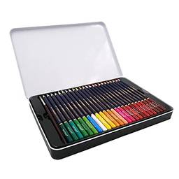 Conjunto profissional Eastdall de lápis de cor, lápis de aquarela NYONI 12/24/36/48/72/100, com pincel e caixa de metal