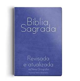 Bíblia revisada e atualizada gigante - Semi luxo azul