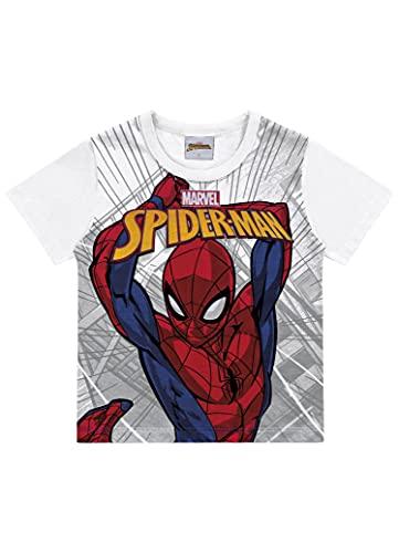 Camiseta Spider-Man, Meninos, Fakini, Branco, 3