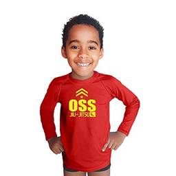Camisa Praia Piscina Proteção UV50+ Masc Run Kids OSS - Vermelha - 4 anos
