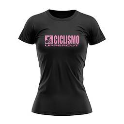 Camisa Dry Fit Uppercut Ciclismo Adulto unissex, Preta e rosa, XG