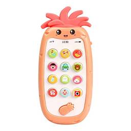 Sunbaca Brinquedo para celular com música e sons leves Mordedor de silicone Brinquedo multifuncional para bebês para bebês Crianças pequenas 6 meses +