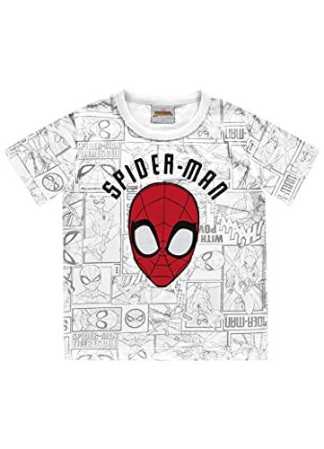 Camiseta Spider-Man, Meninos, Fakini, Branco, 2