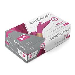 Luva Latex Rosa Pink Pp Com Pó Unigloves - 100 Unidades (Extra Pequeno)