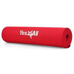 Yes4All Almofada de barra de nylon de espuma de barra/almofada de barra de PVC - almofada de barra de 40,64 cm para agachamentos, pulmões e impulso do quadril