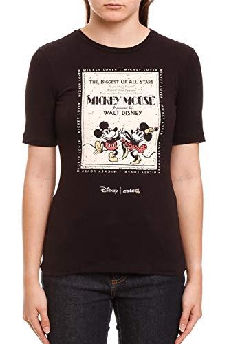 Camiseta Disney: Mickey E Minnie The Biggest Of All Stars, Colcci Fun, Meninas, Preto, 14