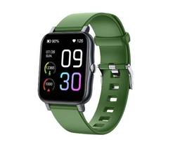 SZAMBIT Competivel para apple huawei xiaomi smartwatch esportes rastreador sono monitor de freqüência cardíaca pulso fitness pulseira relógio inteligente masculino feminino (Verde)