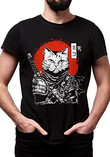 Camiseta Geek Gato Samurai RPG - Animal estimação Pet