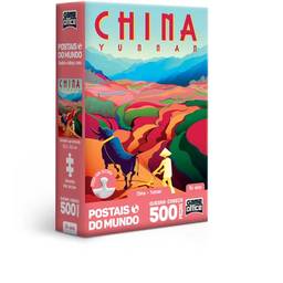 Postais do Mundo - China - Yunnan - Quebra-cabeça 500 peças nano - Toyster Brinquedos, Multicolorido