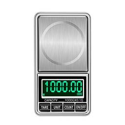 Romacci Balança digital portátil balança de joias de ouro Mini balança digital de bolso balança eletrônica precisa balança eletrônica de precisão 1kg / 0,1g DH-938C