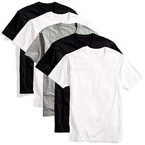 Kit com 5 camisetas básicas masculina t-shirt algodão colors tee (M)