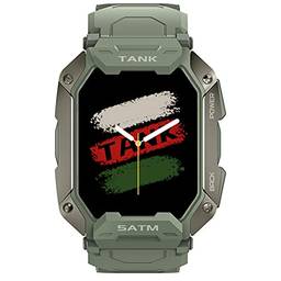 KKcare TANK M1 Smartwatch robusto para esportes ao ar livre 1,72'' 280*320 tela de toque completo corpo resistente 5ATM e IP69K monitor de freqüência cardíaca à prova d'água 50 dias em espera 24 modos esportivos