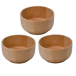 Mimo Style Jogo de 3 Pçs Bowls Ecokitchen, Feito Inteiramente de Bambu Ecológico. Resistente e Durável. Kit Ideal Para Servir Seus Convidados. Conjunto de Bowl Perfeito Para Molhos, Saladas e Petiscos