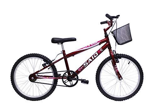 Bicicleta Aro 20 Infantil Feminina Com Cesta Saidx (Vermelho)