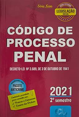 Código de Processo Penal 2021 - 5ª Edição - 2º Semestre - Série Neon